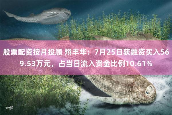 股票配资按月投顾 翔丰华：7月25日获融资买入569.53万元，占当日流入资金比例10.61%