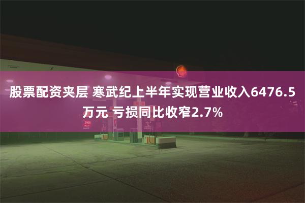 股票配资夹层 寒武纪上半年实现营业收入6476.5万元 亏损同比收窄2.7%