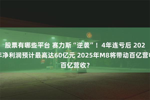 股票有哪些平台 赛力斯“逆袭”！4年连亏后 2024年净利润预计最高达60亿元 2025年M8将带动百亿营收？