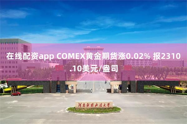 在线配资app COMEX黄金期货涨0.02% 报2310.10美元/盎司